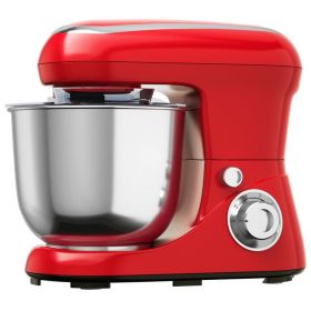 Stand Kitchen Food Mixer 5.3 Qt 6 Speed With Dough Hook Beater (Color: Red, type: Stand Mixer)